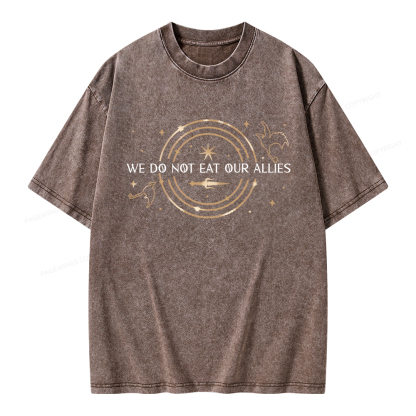 Pagewings We Do Not Eat Our Allies Unisex Washed T-shirt