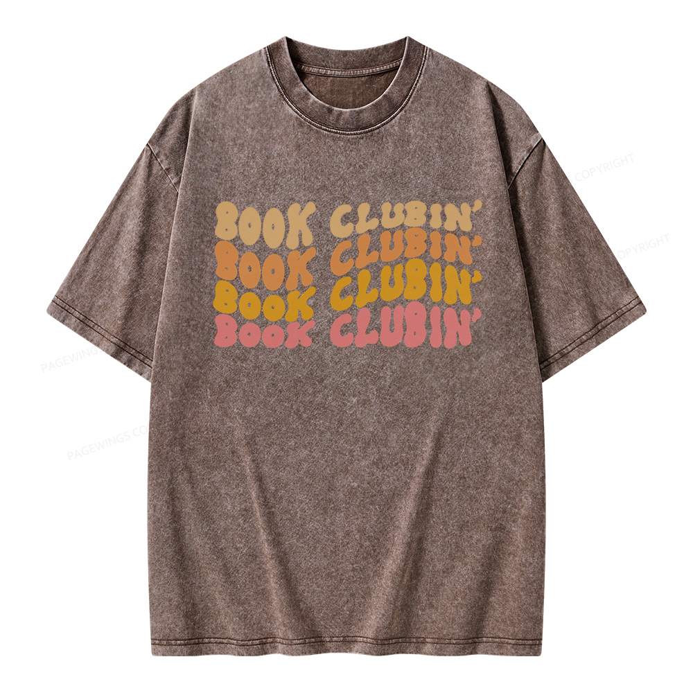 Pagewings Book Clubin’ Unisex Washed T-shirt