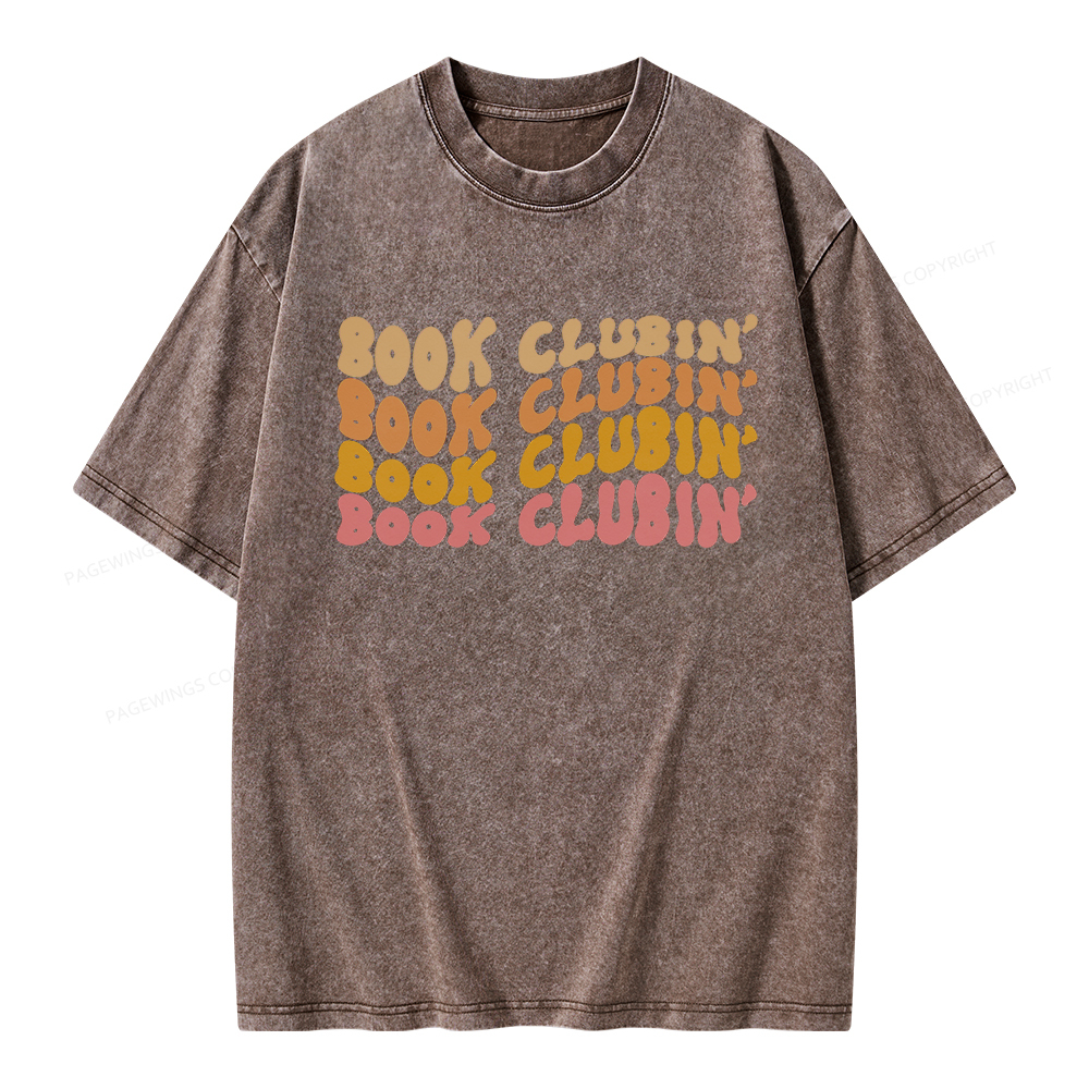 Pagewings Book Clubin’ Unisex Washed T-shirt