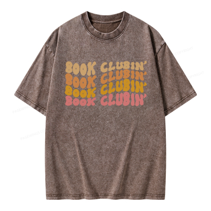 Pagewings Book Clubin’ Unisex Washed T-shirt