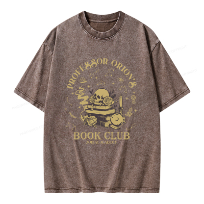 Pagewings Professor Orion's Book Club Unisex Washed T-shirt