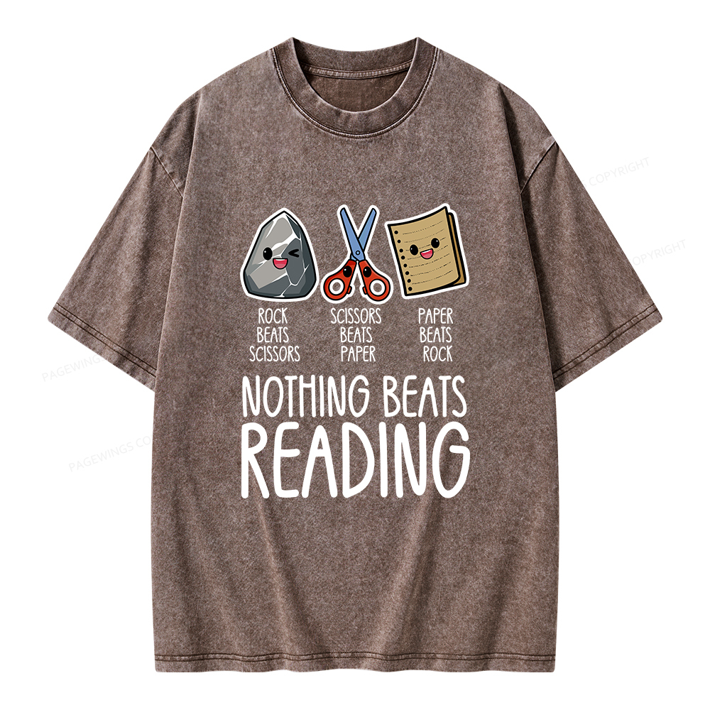 Pagewings Nothing Beats Reading Unisex Washed T-shirt