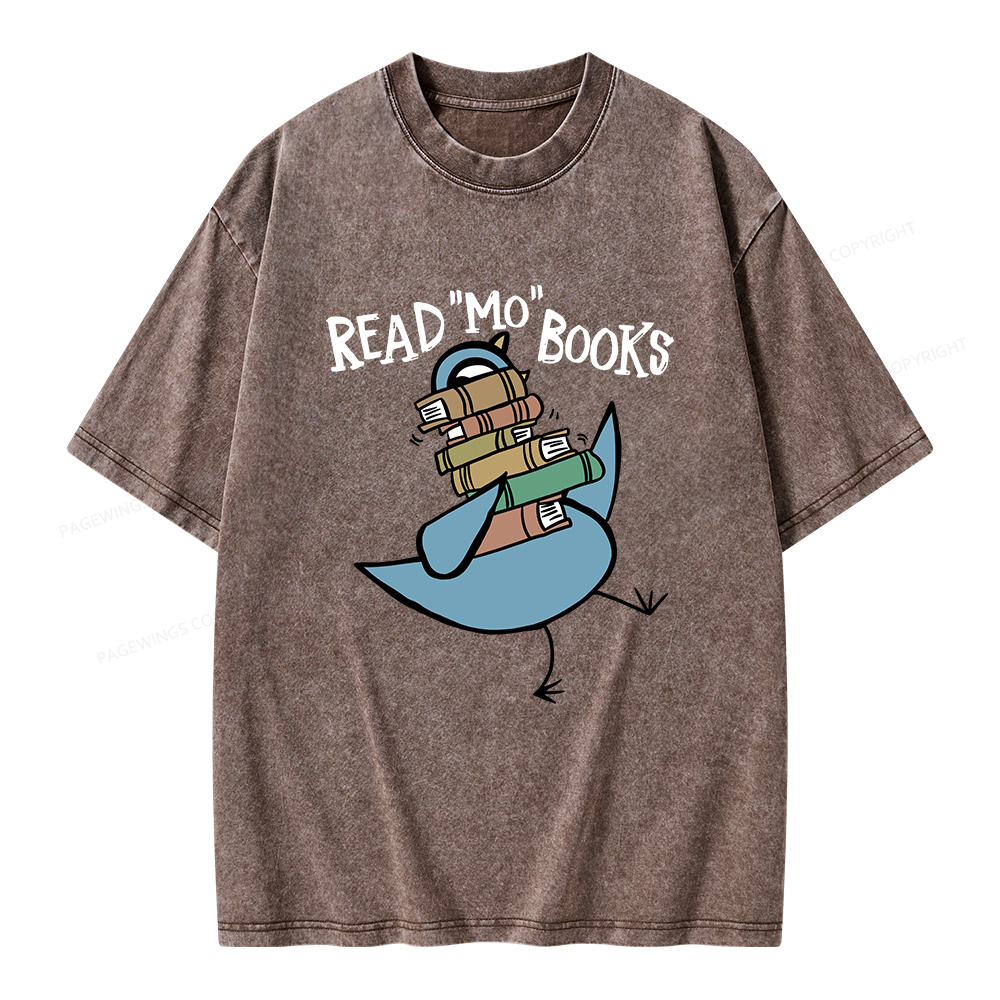 Pagewings Read More Books Unisex Washed T-shirt