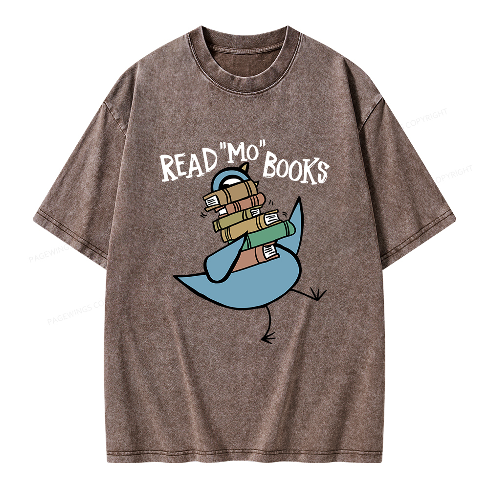 Pagewings Read More Books Unisex Washed T-shirt