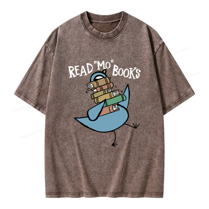 Pagewings Read More Books Unisex Washed T-shirt