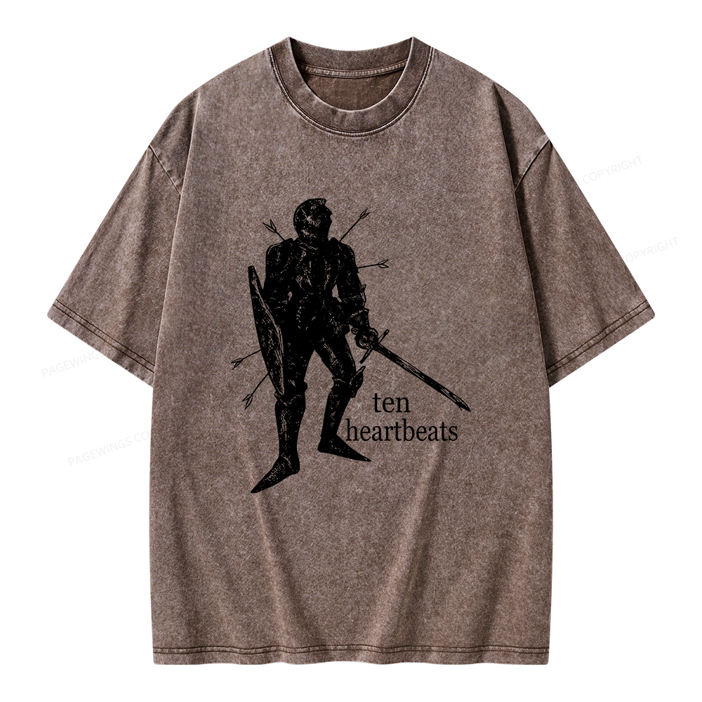 Pagewings Ten Heartbeats Unisex Washed T-shirt