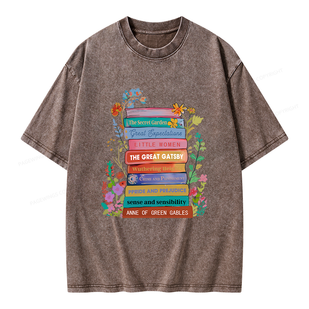 Pagewings Personalized Book Name Unisex Washed T-shirt