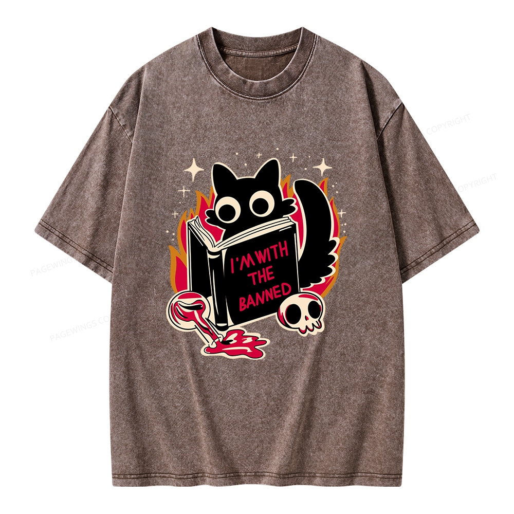 Pagewings I‘m With The Banned Unisex Washed T-shirt