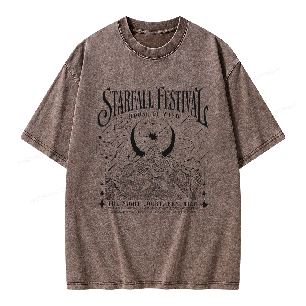 Pagewings Velaris Starfall Festival Unisex Washed T-shirt