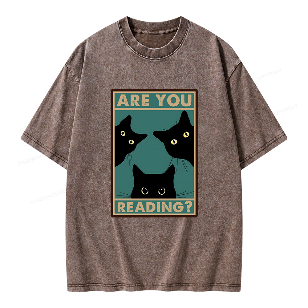Pagewings Are You Reading Unisex Washed T-shirt