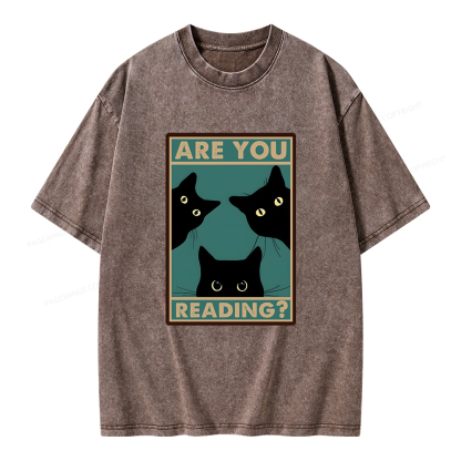 Pagewings Are You Reading Unisex Washed T-shirt