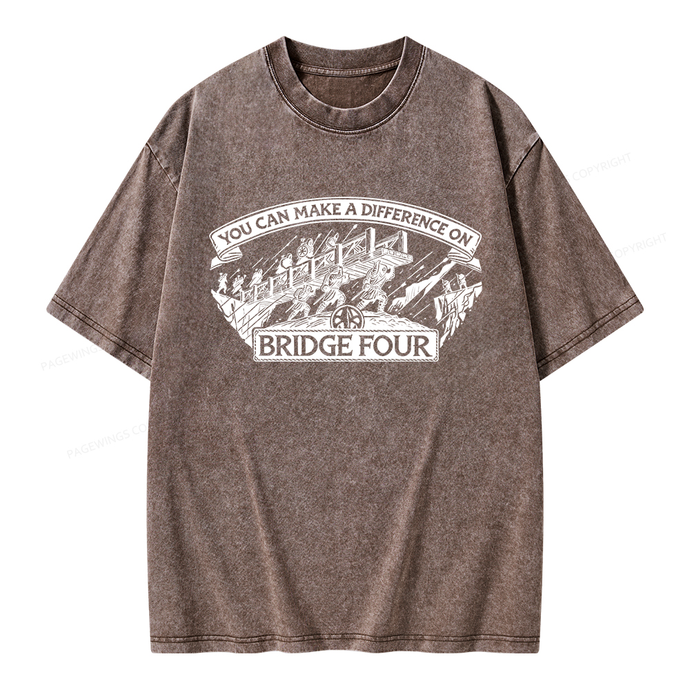 Pagewings Bridge Four Unisex Washed T-shirt