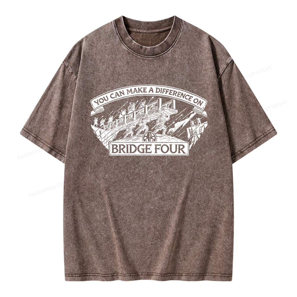 Pagewings Bridge Four Unisex Washed T-shirt
