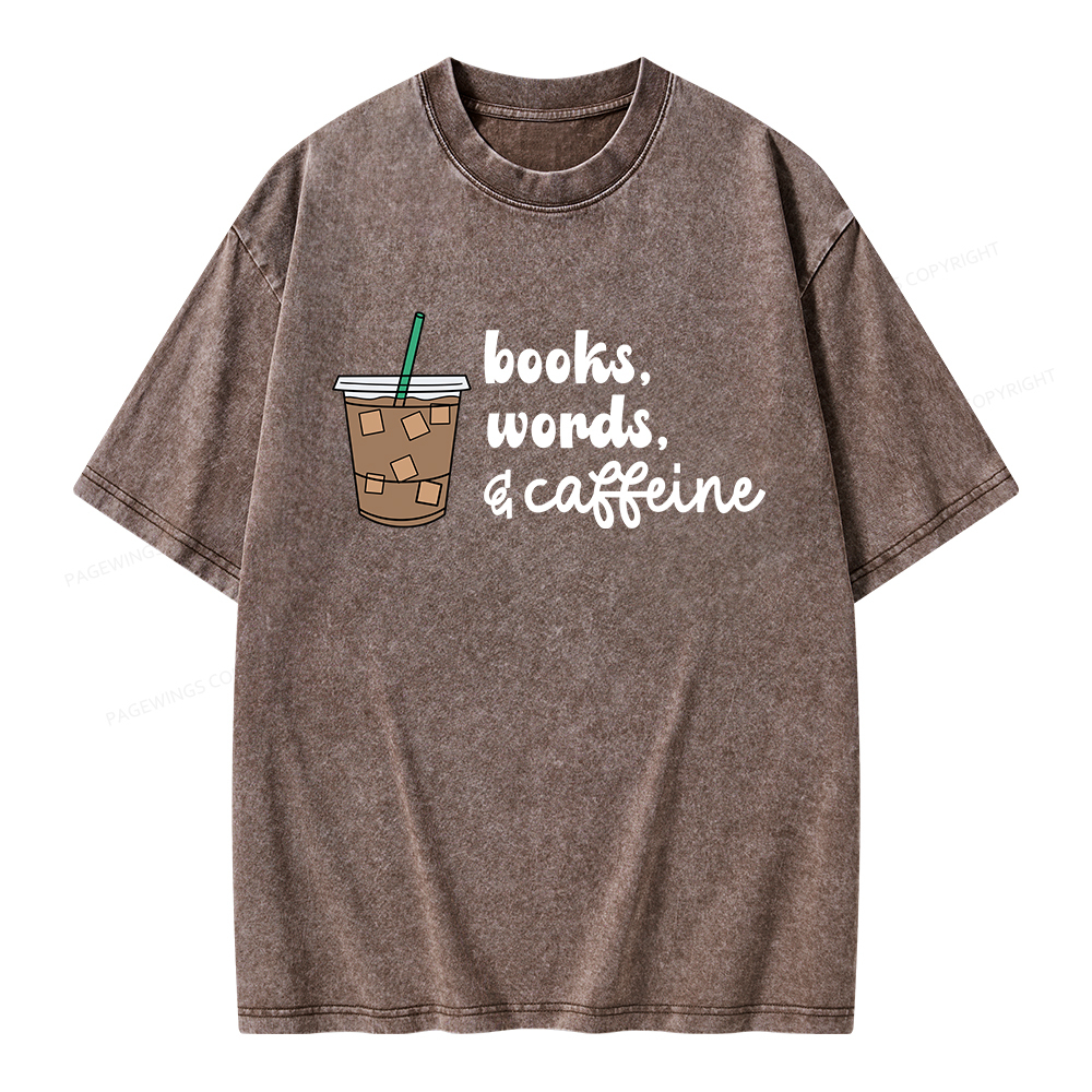 Pagewings Phonemes Graphemes Caffeine Unisex Washed T-shirt
