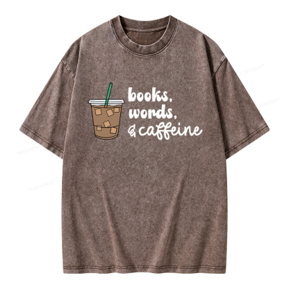 Pagewings Phonemes Graphemes Caffeine Unisex Washed T-shirt