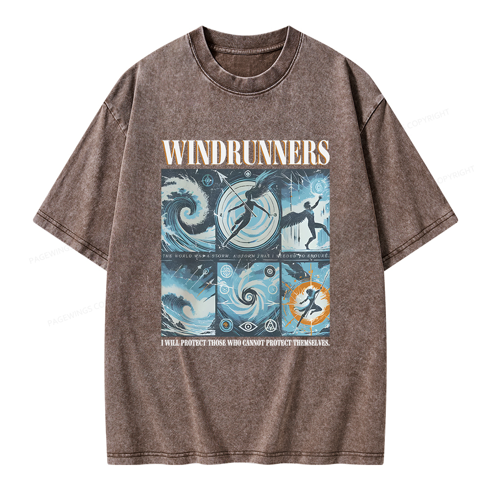 Pagewings Windrunners Unisex Washed T-shirt