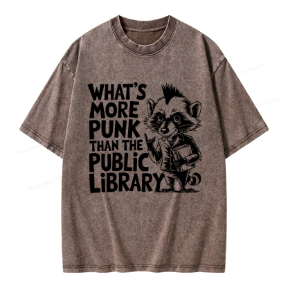 Pagewings What’s More Punk Than The Public Library Unisex Washed T-shirt