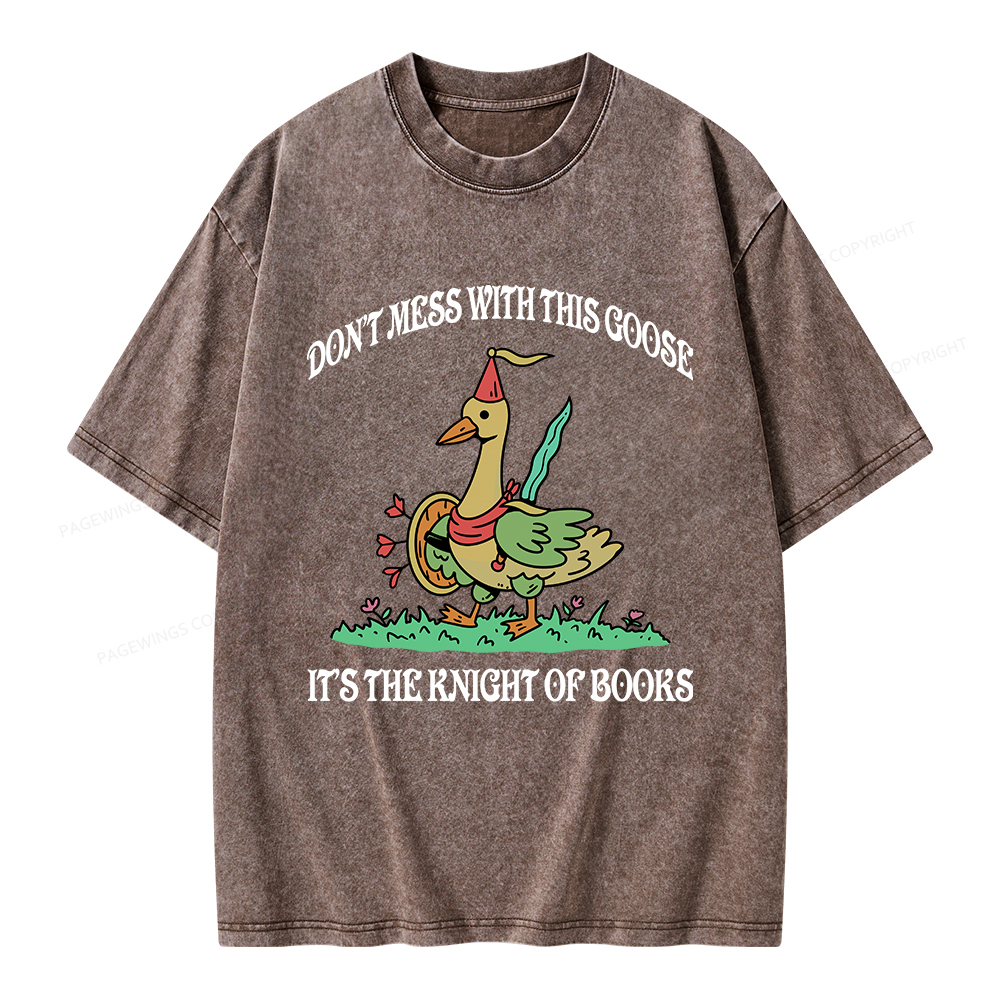 Pagewings It’s The Knight Of Books Unisex Washed T-shirt