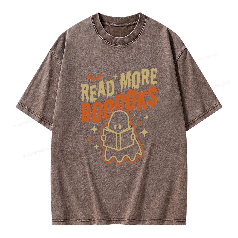 Pagewings Read More Booooks Unisex Washed T-shirt