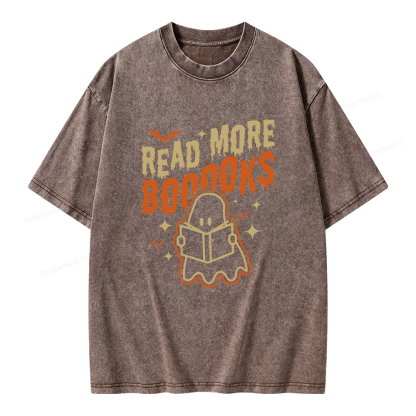 Pagewings Read More Booooks Unisex Washed T-shirt