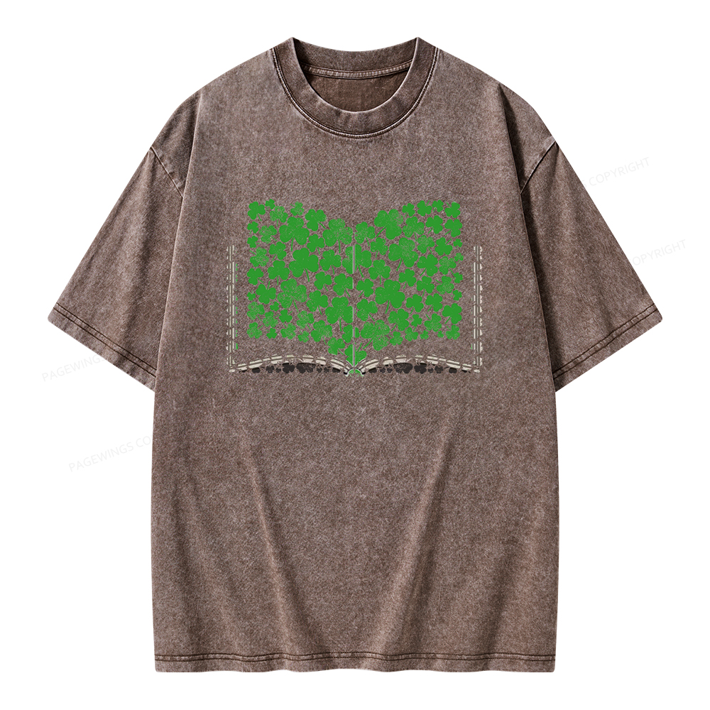 Pagewings Clover Creative Books Unisex Washed T-shirt