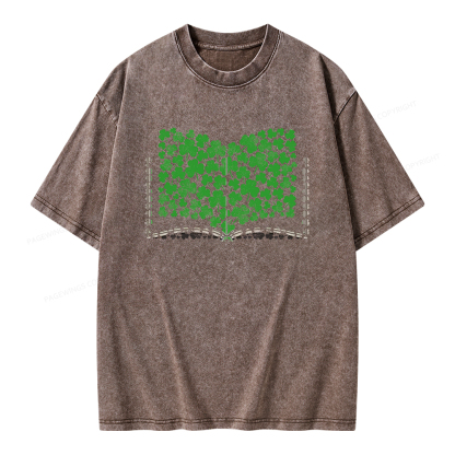 Pagewings Clover Creative Books Unisex Washed T-shirt
