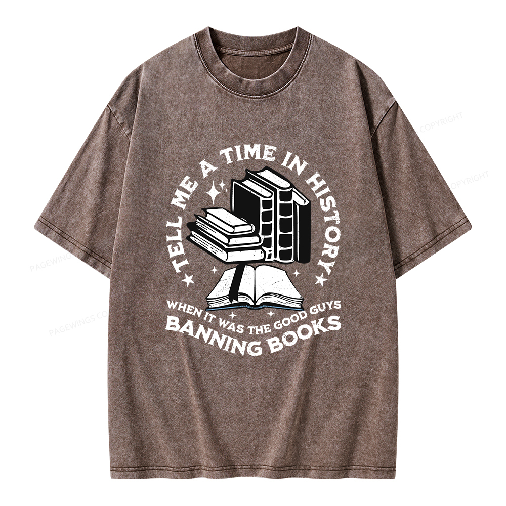 Pagewings When It Was The Good Guys Banning Books Unisex Washed T-shirt