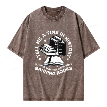 Pagewings When It Was The Good Guys Banning Books Unisex Washed T-shirt