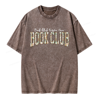 Pagewings Personalized Book Club Unisex Washed T-shirt