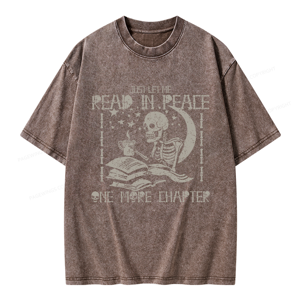 Pagewings Just Let Me Read In Peace Unisex Washed T-shirt