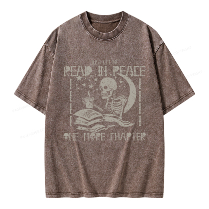 Pagewings Just Let Me Read In Peace Unisex Washed T-shirt