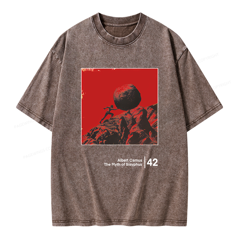 Pagewings Sisyphus Unisex Washed T-shirt