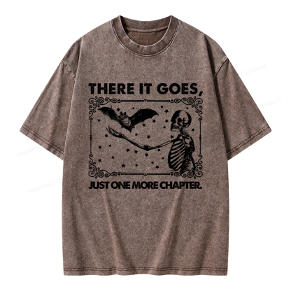 Pagewings There It Goes Just One More Chapter Unisex Washed T-shirt