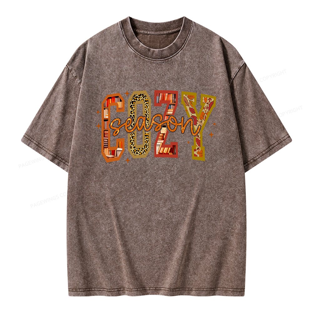 Pagewings Cozy Season Unisex Washed T-shirt