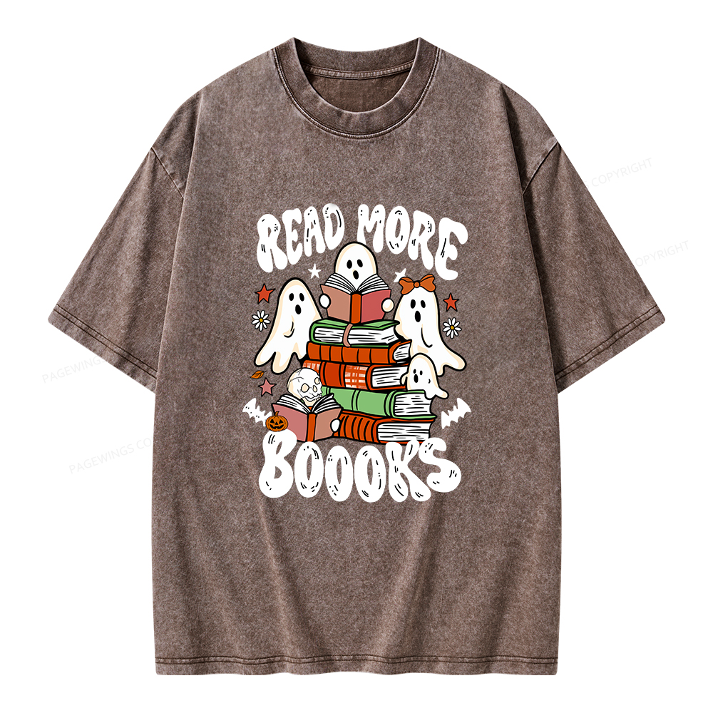 Pagewings Read More Boooks Unisex Washed T-shirt