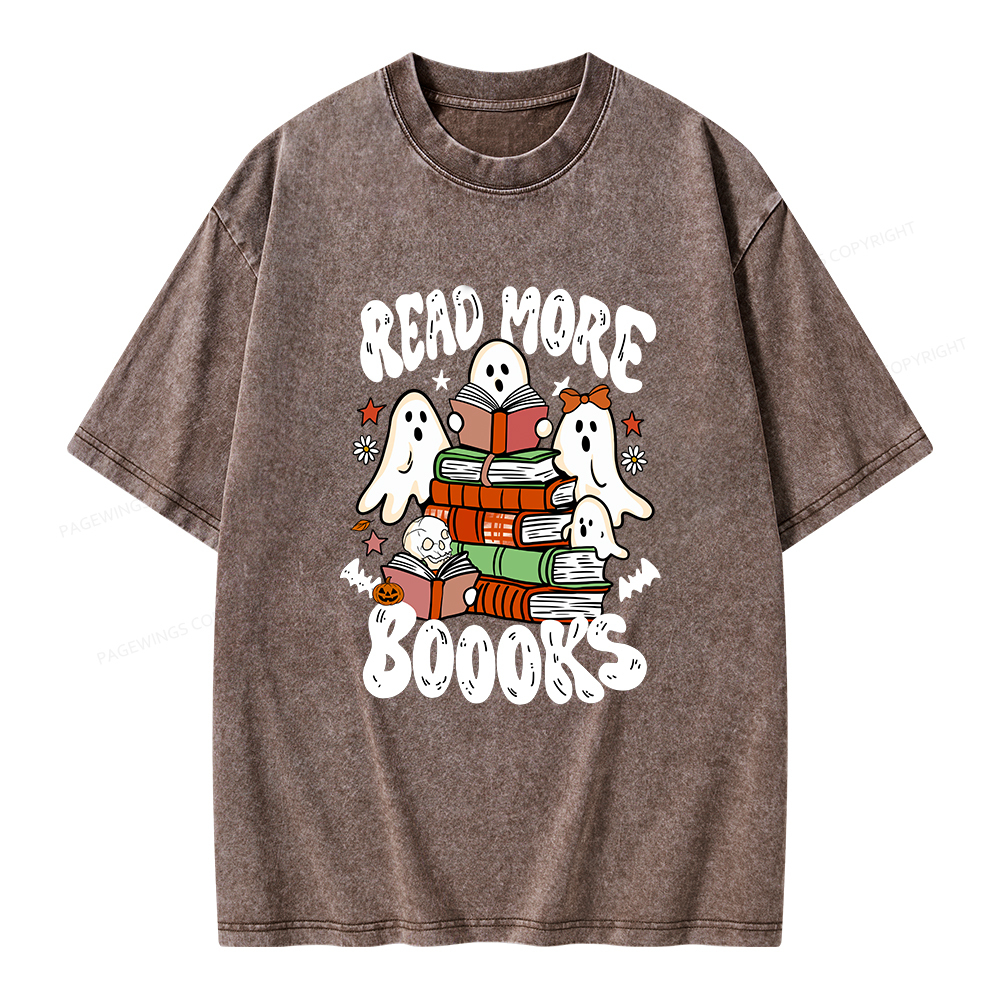 Pagewings Read More Boooks Unisex Washed T-shirt