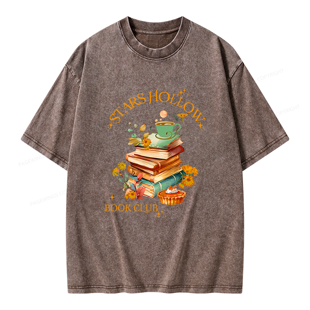 Pagewings Stars Hollow Book Club Unisex Washed T-shirt
