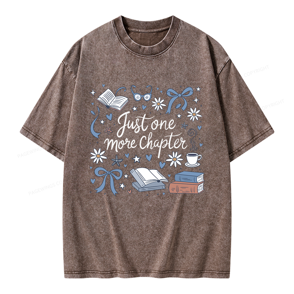 Pagewings Just One More Chapter Unisex Washed T-shirt