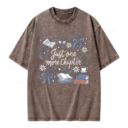 Pagewings Just One More Chapter Unisex Washed T-shirt