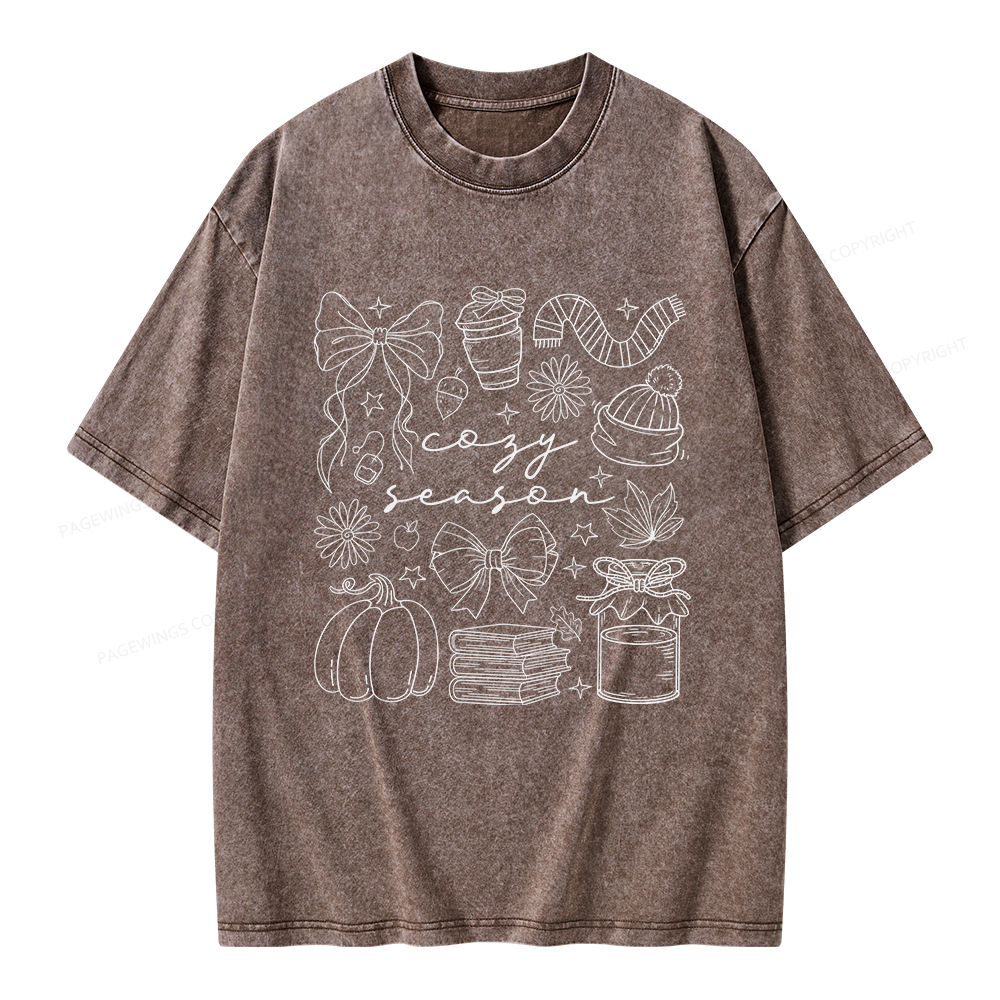 Pagewings Cozy Season Unisex Washed T-shirt