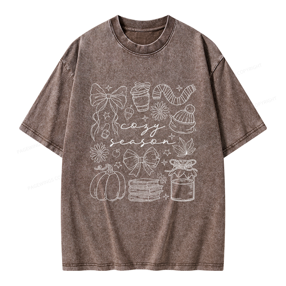 Pagewings Cozy Season Unisex Washed T-shirt