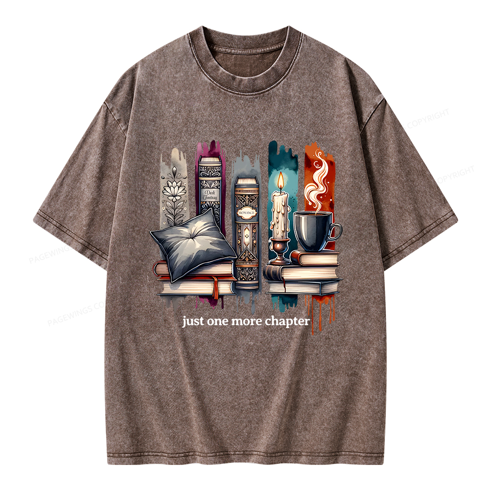 Pagewings Just One More Chapter Unisex Washed T-shirt