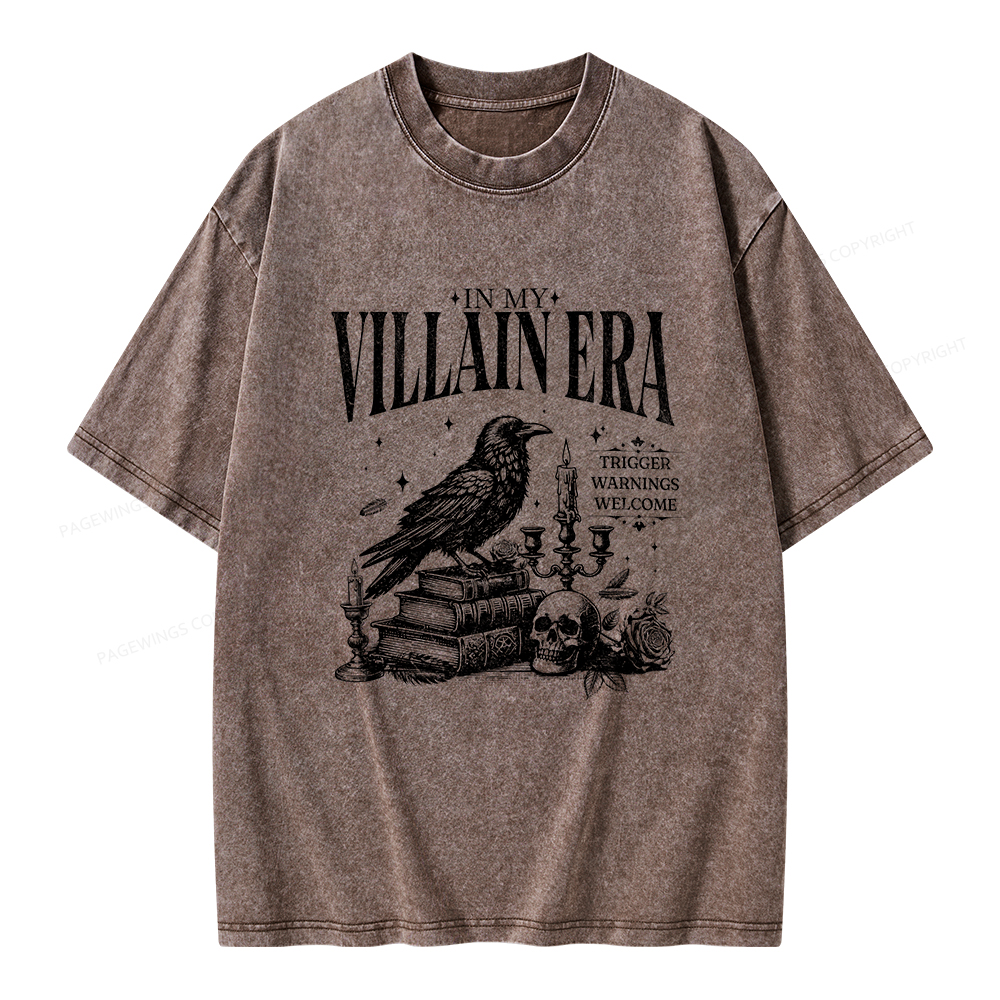 Pagewings Villain Era Unisex Washed T-shirt