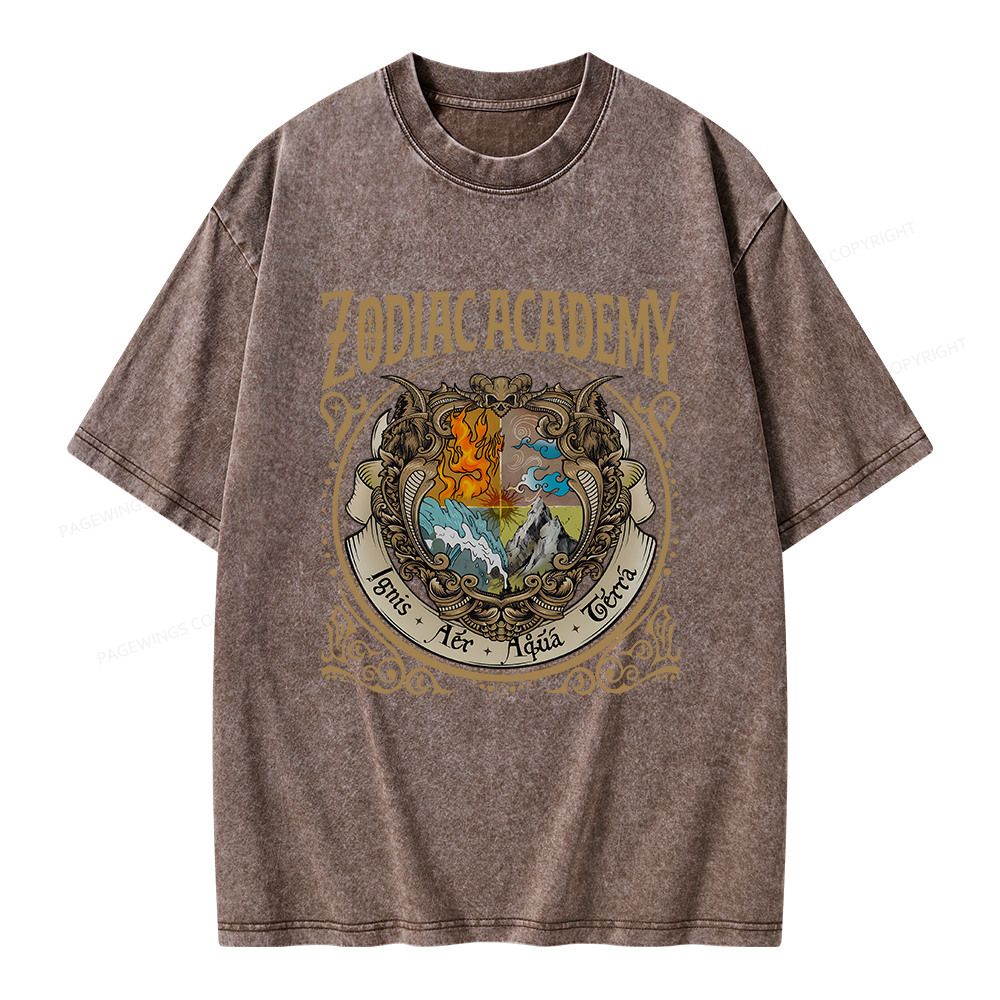Pagewings Zodiac Academy Unisex Washed T-shirt