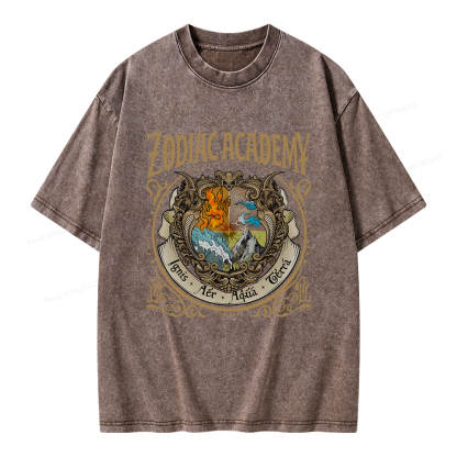 Pagewings Zodiac Academy Unisex Washed T-shirt