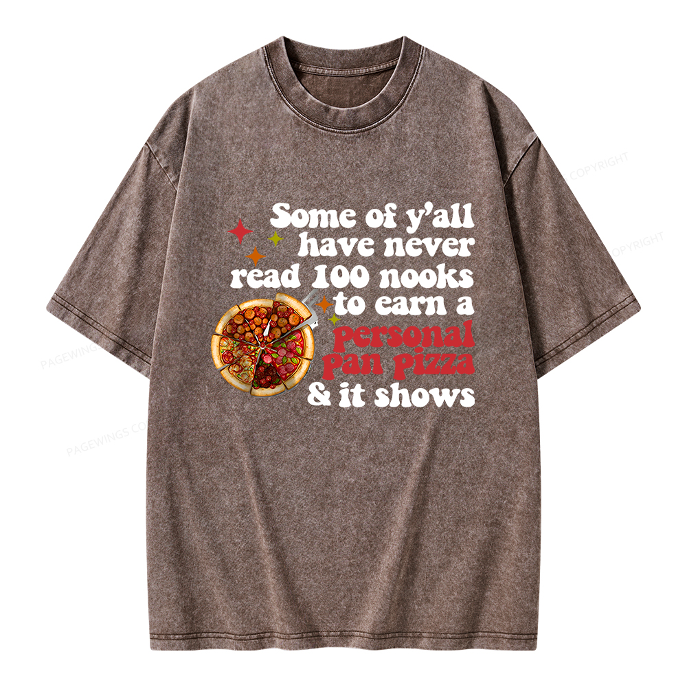 Pagewings Some of Y’all Never Read 100 Books Unisex Washed T-shirt