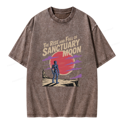 Pagewings The Rise And Fall Of Sanctuary Moon Unisex Washed T-shirt