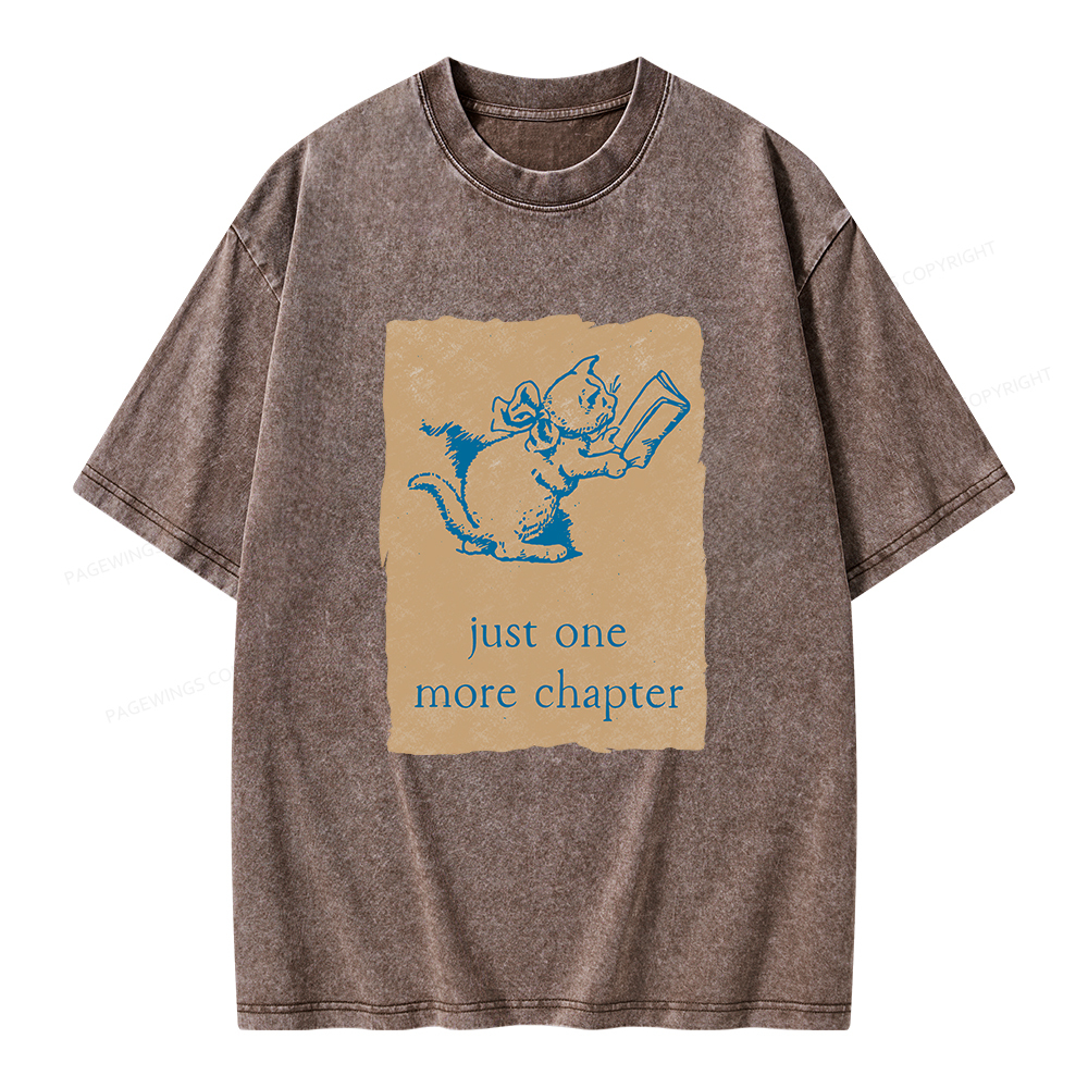 Pagewings Just One More Chapter Unisex Washed T-shirt