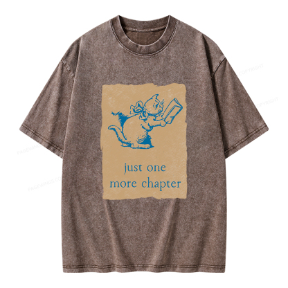 Pagewings Just One More Chapter Unisex Washed T-shirt
