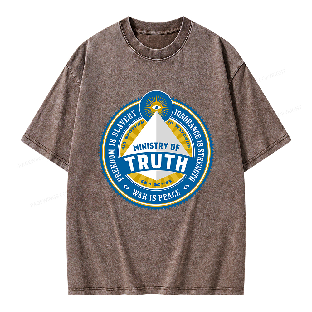 Pagewings Ministry of Truth Unisex Washed T-shirt